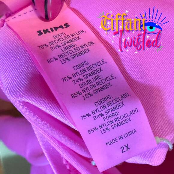 🔥 SKIMS Neon Pink Sleeveless Mini Dress – Low Back Detail – NWT (2X) 🔥 - Picture 3 of 7